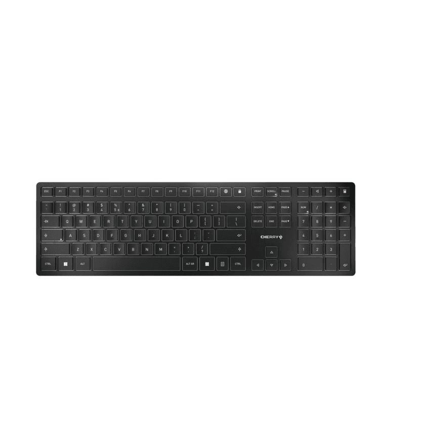 CHERRY KW 9100 SLIM klávesnica RF Wireless + Bluetooth QWERTZ Nemecký Čierna