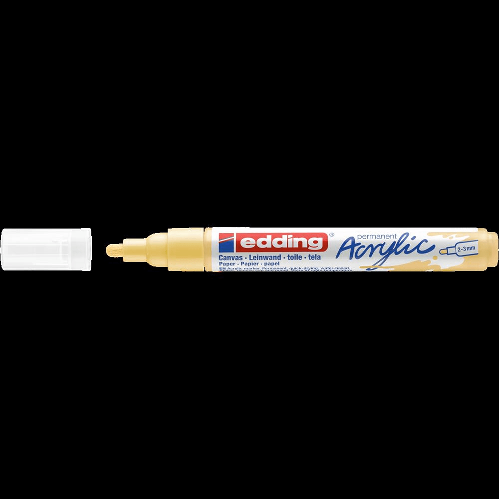 Akrylový popisovač 5100 pastelovo žltý okrúhly hrot 2-3 mm edding -