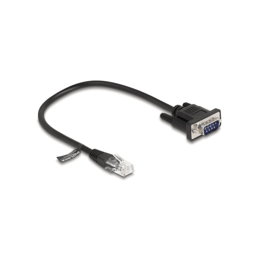 Kábel RJ45 samec na sériový RS-232 D-Sub 9-pinový samec 30 cm Delock 88008