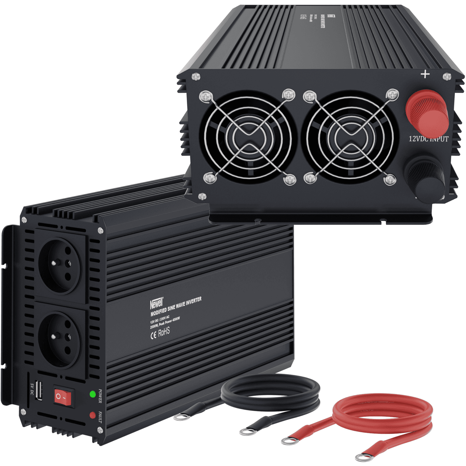 Menič napätia Newell 2000 W, modifikovaná sínusoida, 12 V / 230 V
