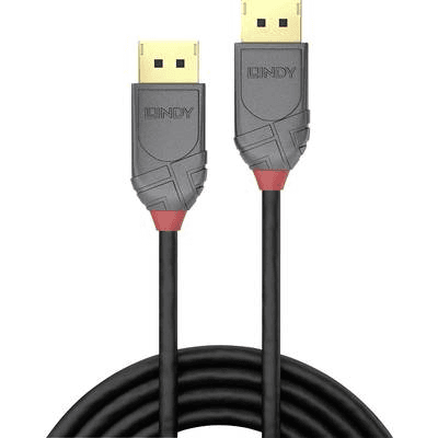 Lindy 36484 DisplayPort kábel 5 m Čierna, Šedá