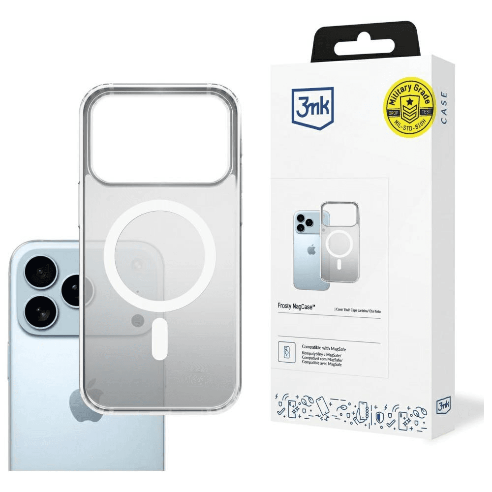 Obal kryt s MagSafe pre Apple iPhone 17 Pro - 3mk Frosty MagCase White
