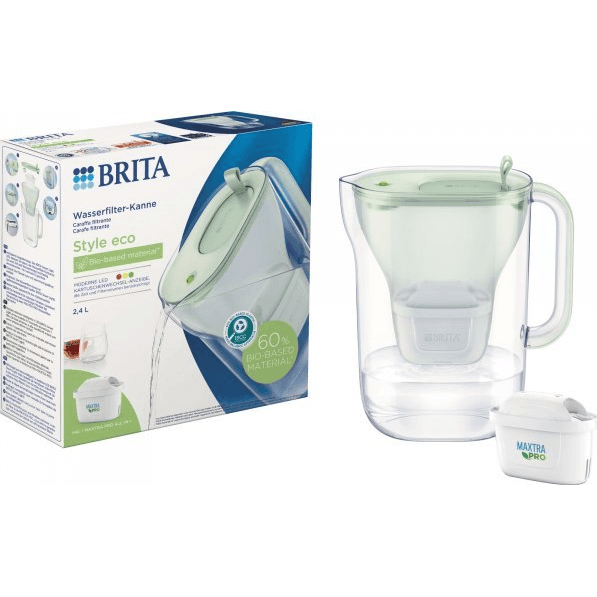 Brita 1052237 vodný filter Filtrovacie kanvice 2,4 L Zelená, Priehľadná
