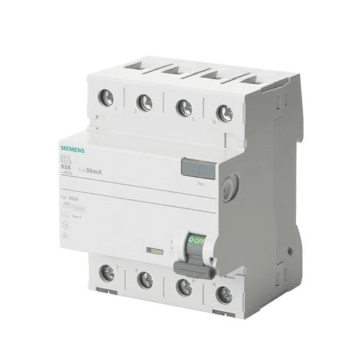 Siemens 5SV3344-6 elektrický istič Zariadenie pre zvyškový prúd Typ A 4