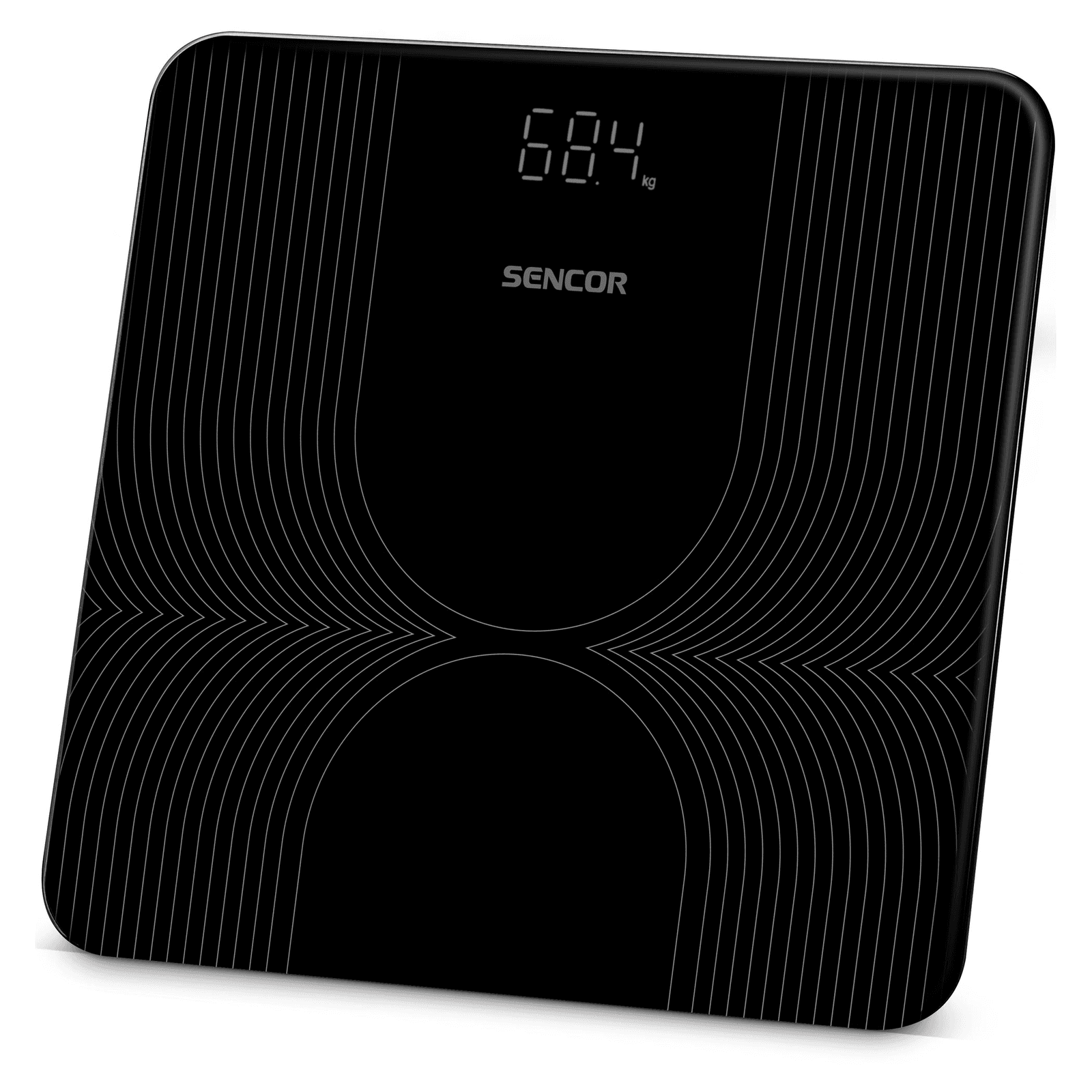 Kúpeľňová váha tvrdené sklo Sencor 180 kg batérie 2xAAA presnosť 100g