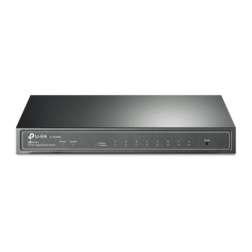 TP-Link JetStream TL-SG2008 sieťový prepínač Riadený L2/L2+ Gigabit Ethernet (10/100/1000) Čierna