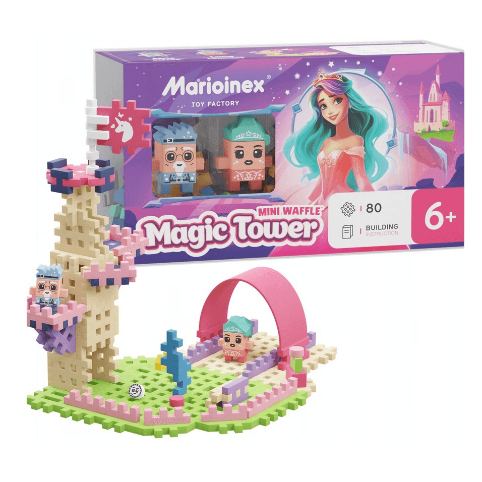 Kocky Mini Waffle Princezná Magická veža 2 Figúrky Marioinex 905807