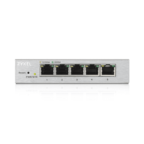 Zyxel GS1200-5 Riadený Gigabit Ethernet (10/100/1000) Strieborná