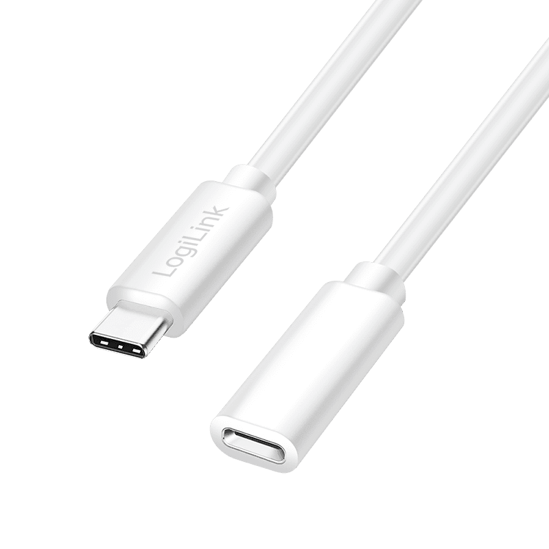Predlžovací USB-C 2.0 kábel C/M na C/F LogiLink 3m, USB PD 60W, 480 Mb/s,