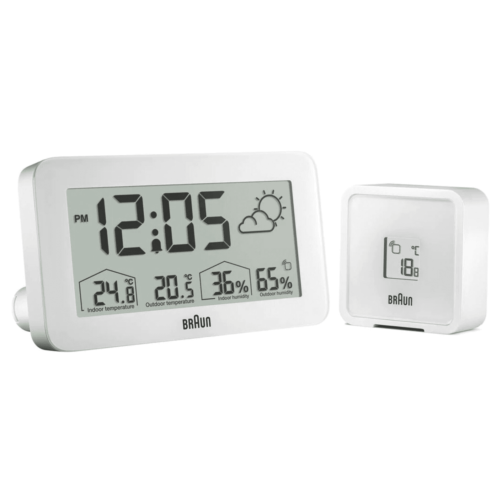 Braun BC 13 W DCF Digitálna meteostanica biela