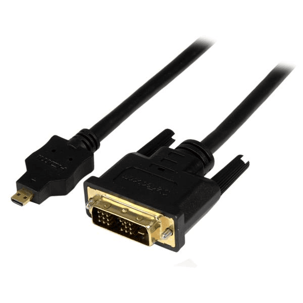 StarTech.com HDDDVIMM1M adaptér na video kábel 1 m Micro-HDMI DVI-D Čierna