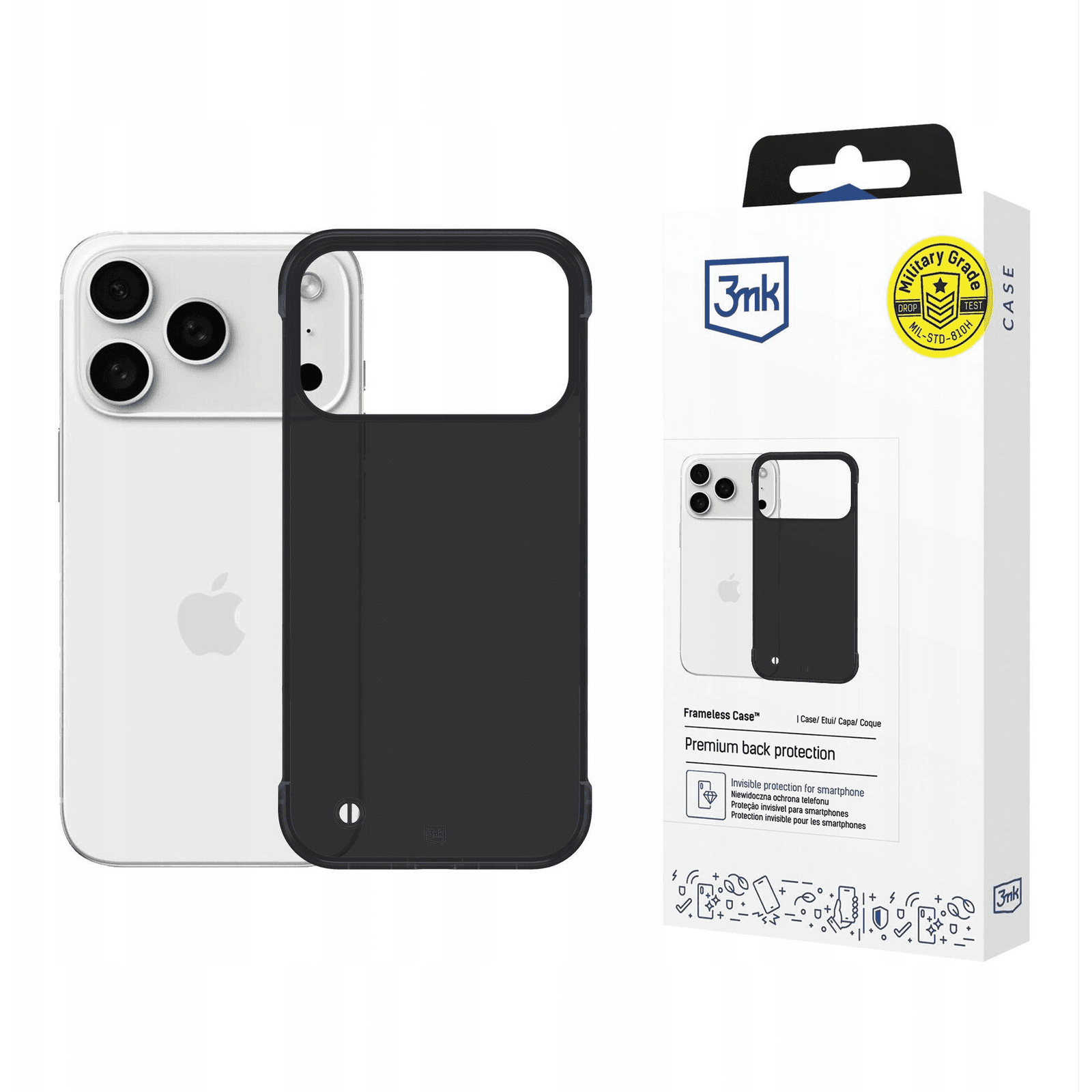 Čierne ľahké matné puzdro na Apple iPhone 17 Pro Max 3mk Just20g Matt Case