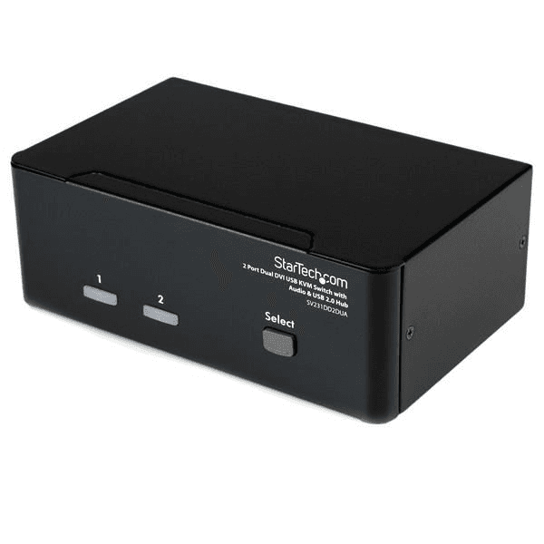 StarTech.com SV231DD2DUA KVM prepínač Čierna