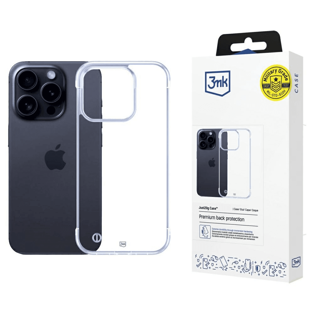 Nežltnúce priehľadné puzdro na zadnú stranu pre iPhone 14 Pro Max - 3mk