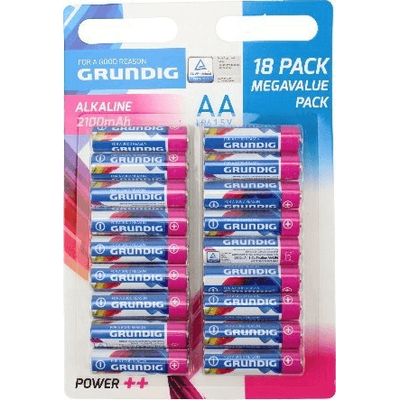 Alkalické batérie Grundig AA (R6) 18 ks