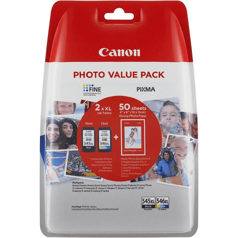 Canon 8286B012 atramentová náplň 2 kusov Originál Vysoký (XL) výnos Čierna, Azúrová, Purpurová, Žltá