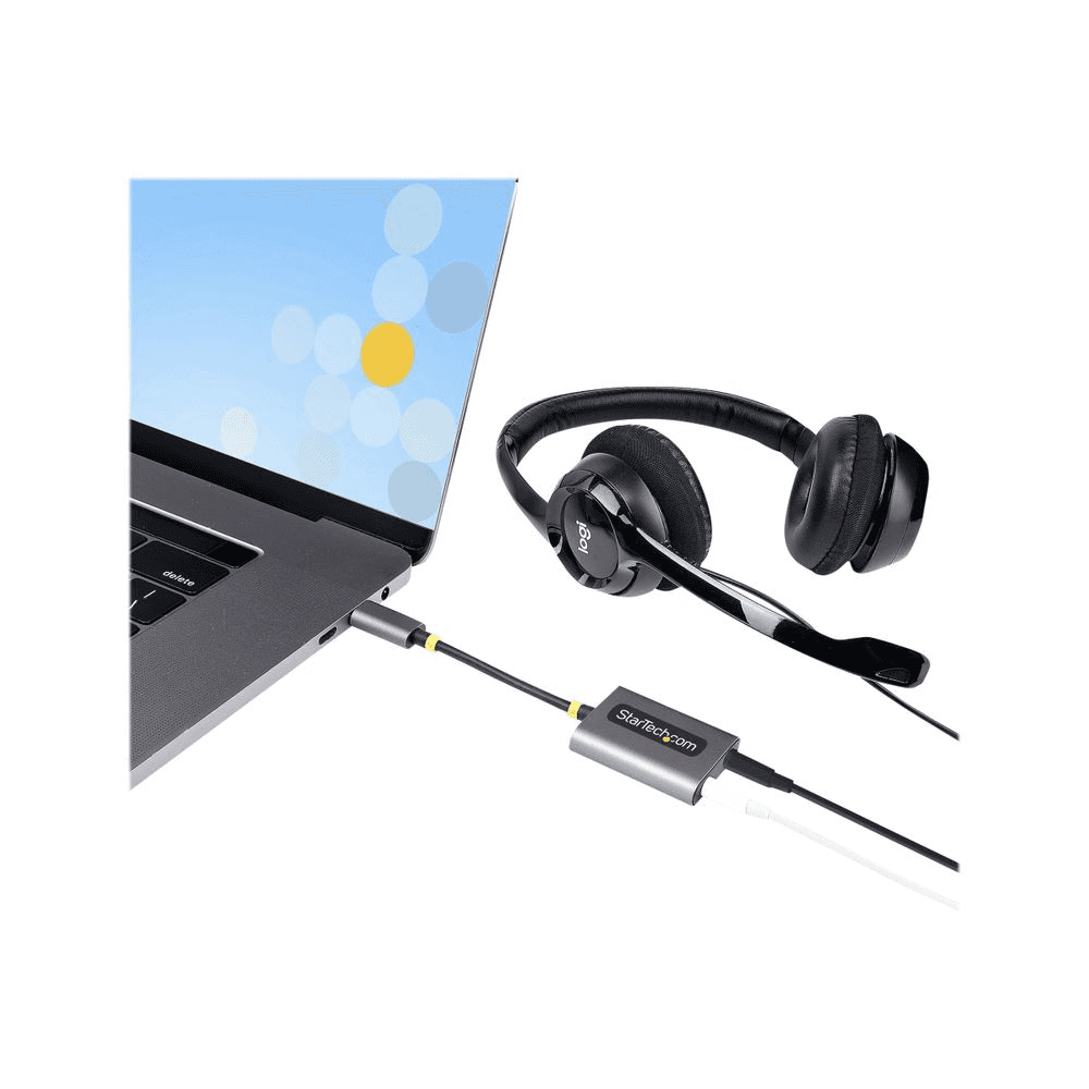 StarTech.com USBC-AUDIO-SPLITTER zvukový rozbočovač Šedá