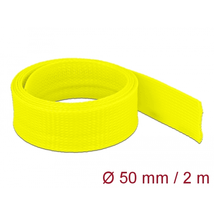 Pletená páska elastická 2 m x 50 mm žltá Delock 20760