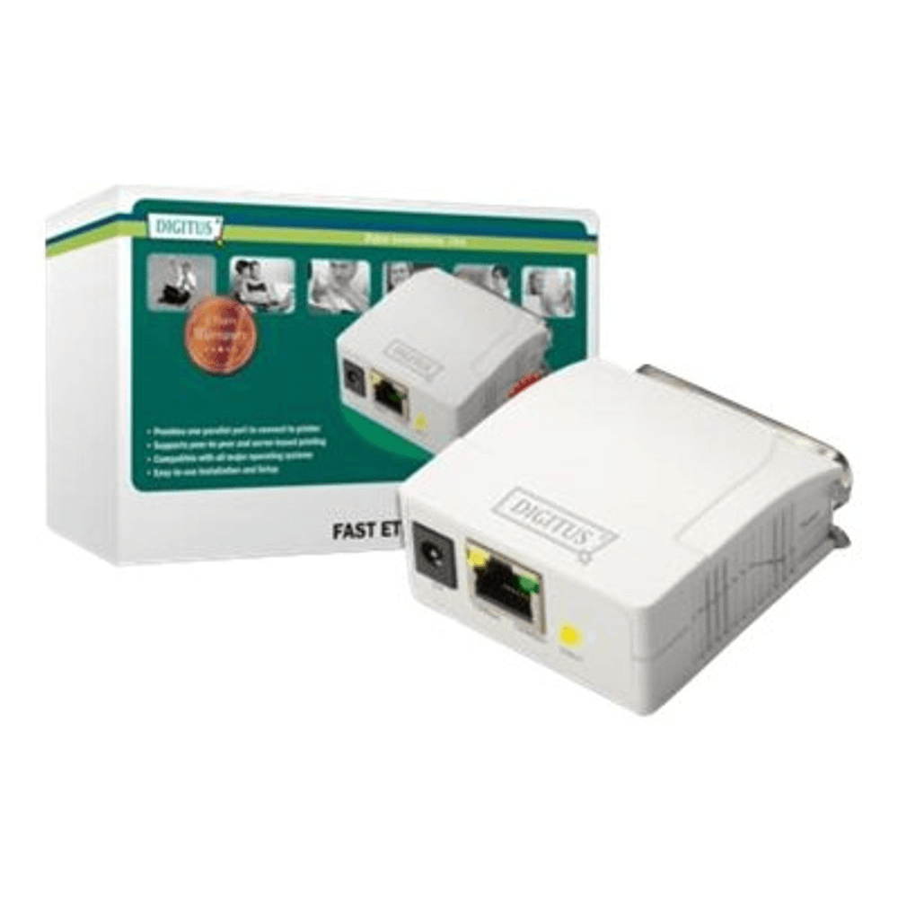 Tlačový server Digitus DN-13001-1 Fast Ethernet 1-port 1xLPT, 1xRJ-45