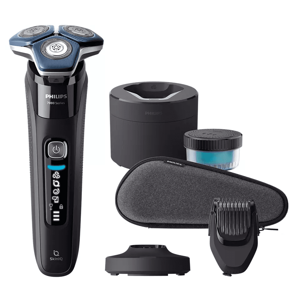 Philips SHAVER Series 7000 S7886/58 pánsky holiaci strojček Rotačný holiaci strojček Zastrihávač Čierna