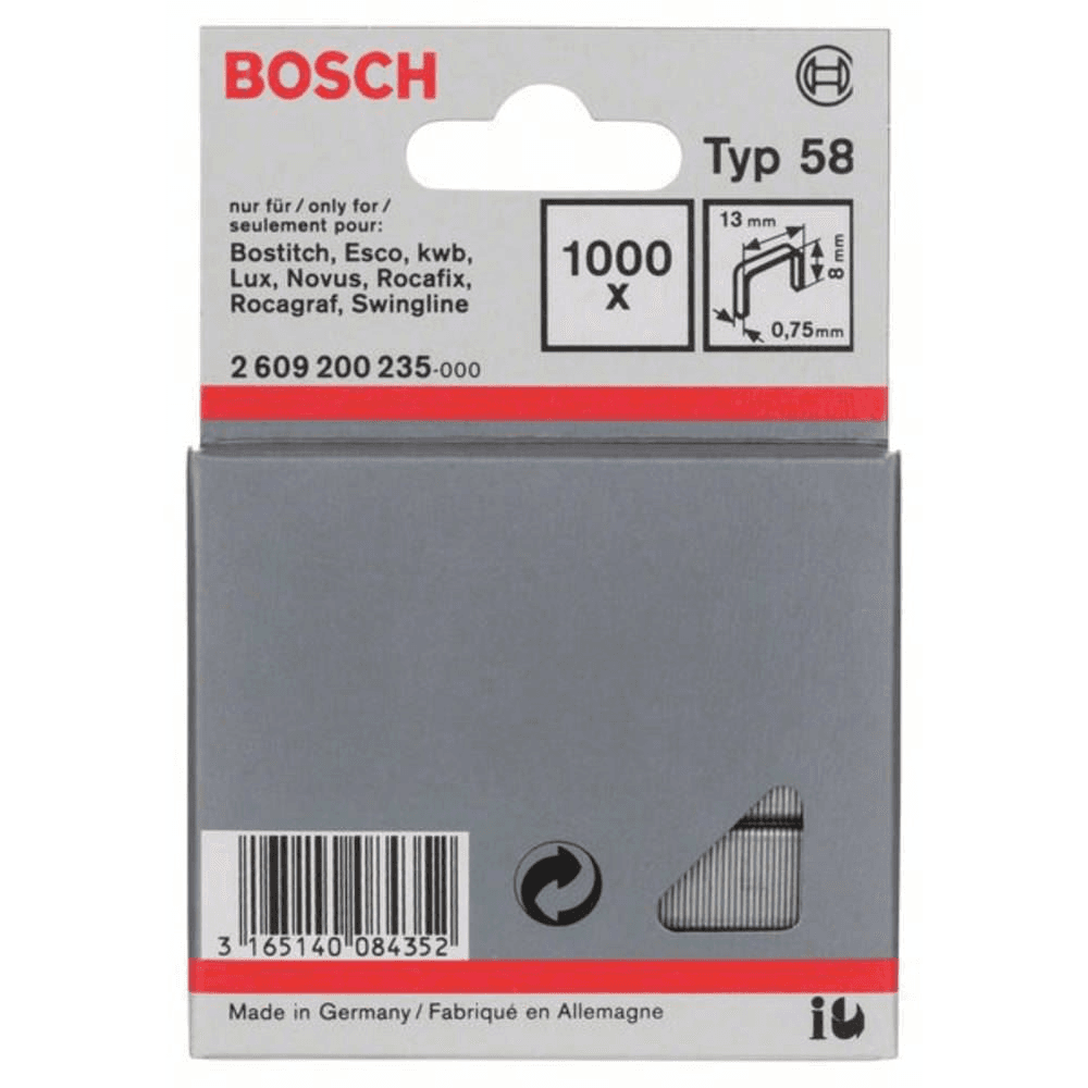 Bosch 2 609 200 235 sponka do zošívačky Balík svoriek 1000 svoriek