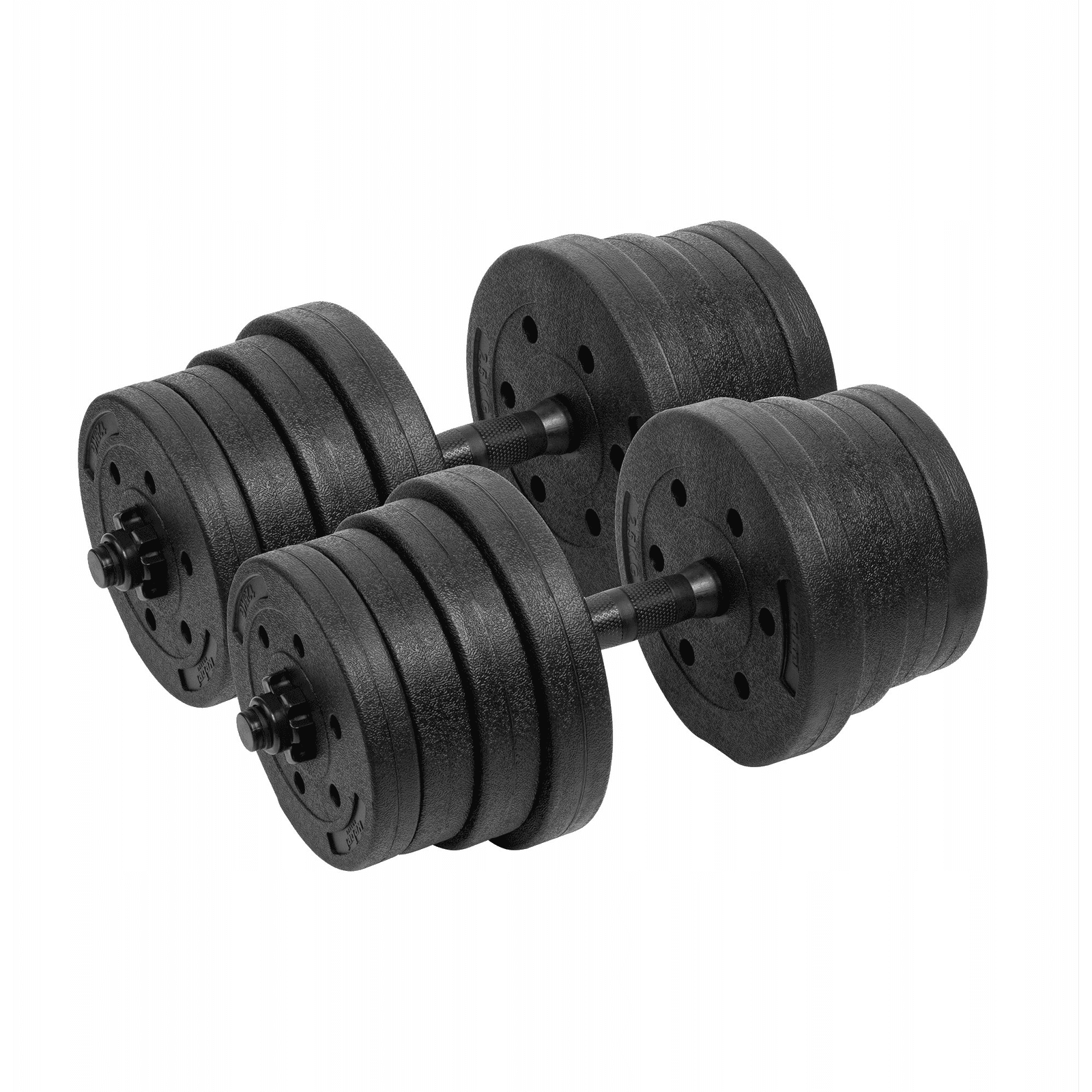 Bitúmenové nastaviteľné činky 2x15kg Rebel – sada, pevné