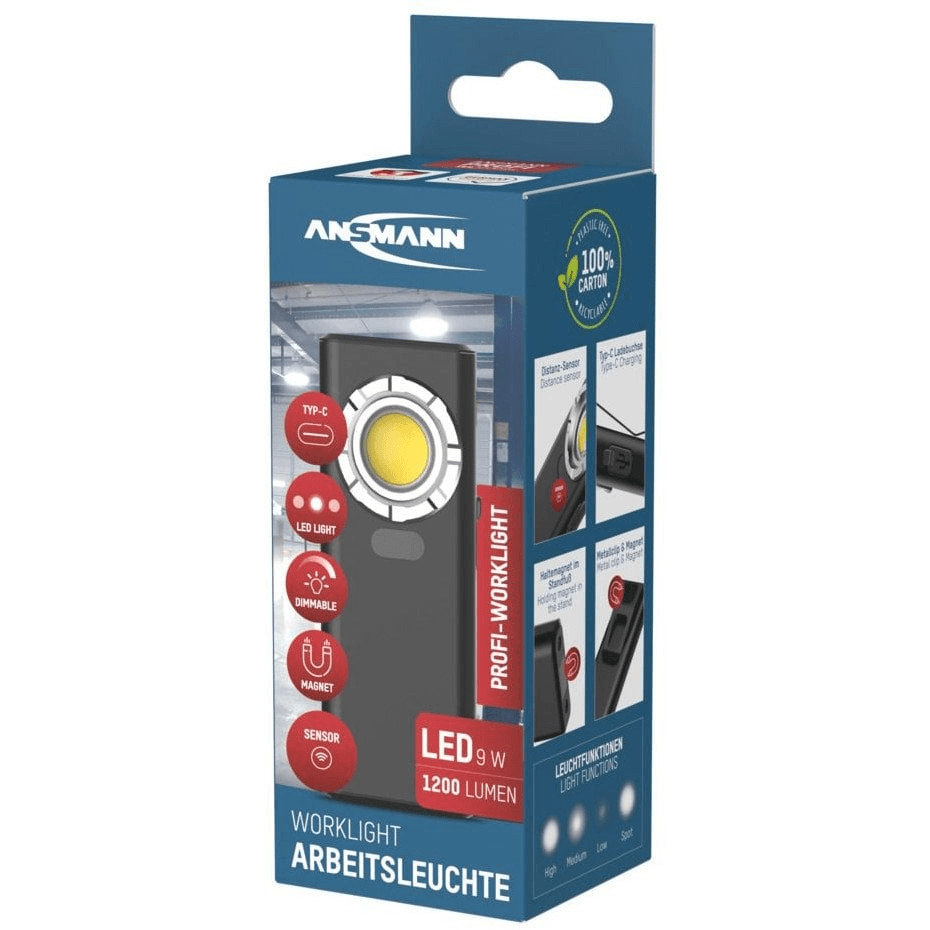 Dielenská lampa Ansmann WL1200R, 1200 lm, akumulátorová 1600-0564
