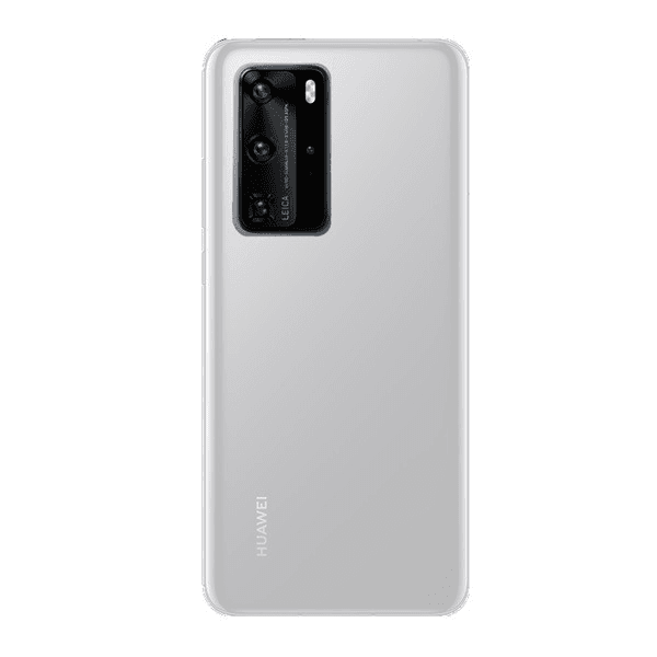 Huawei P40 Pro, Ochranný kryt z plastu, pogumovaný, priehľadný