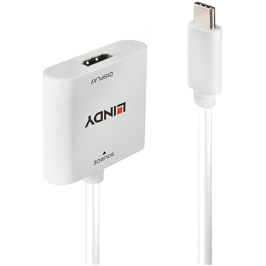 Lindy 43339 adaptér na video kábel 0,1 m USB Typ-C HDMI Biela