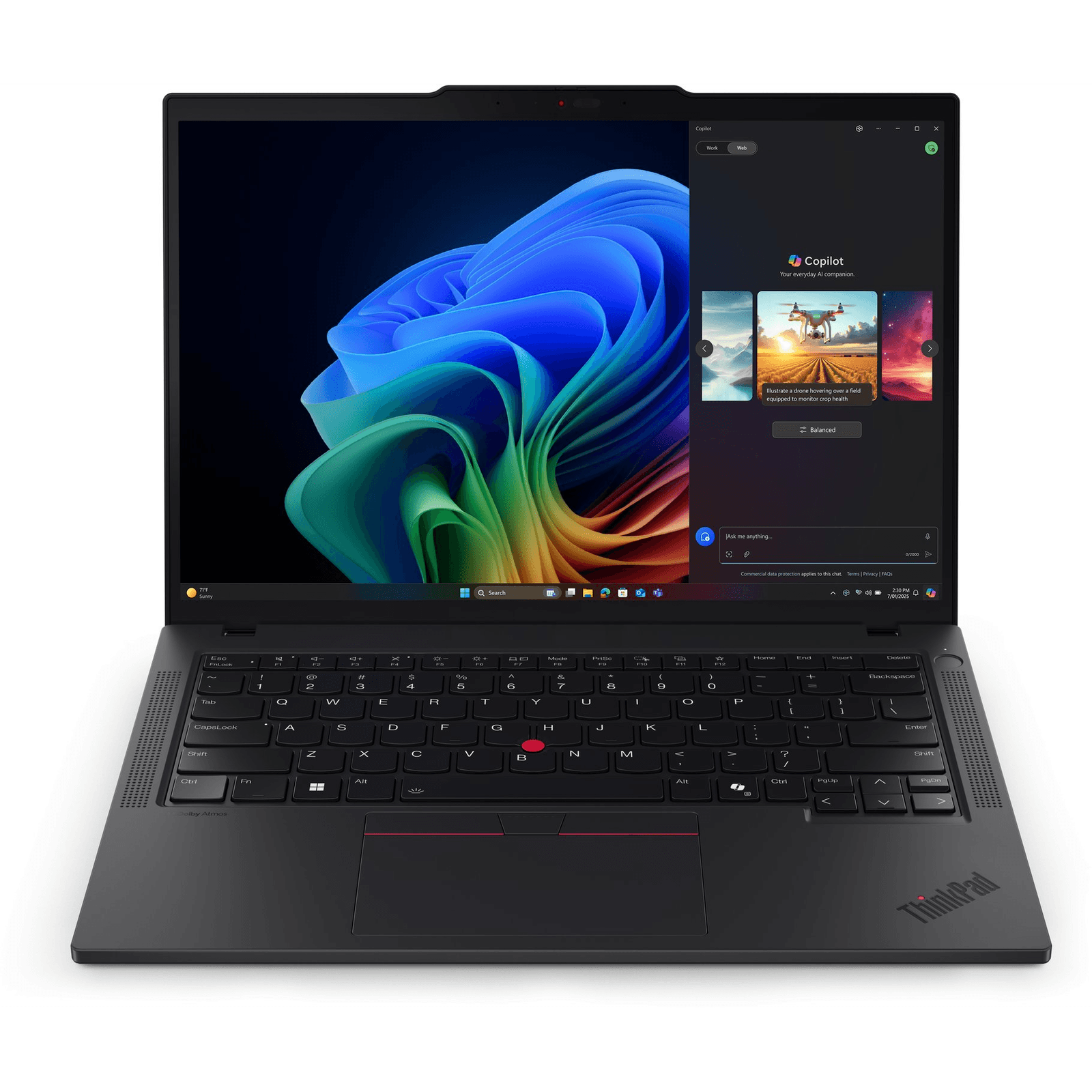Lenovo ThinkPad T14 Gen 6 (AMD) Copilot+ PC AMD Ryzen AI 7 350 Laptop 35,6 cm (14") WUXGA 64 GB DDR5-SDRAM 1 TB SSD Wi-Fi 7 (802.11be) Windows 11 Pro Nemecký Čierna