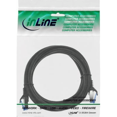 InLine 75501S sieťový kábel Čierna 1 m Cat6a U/FTP (STP)