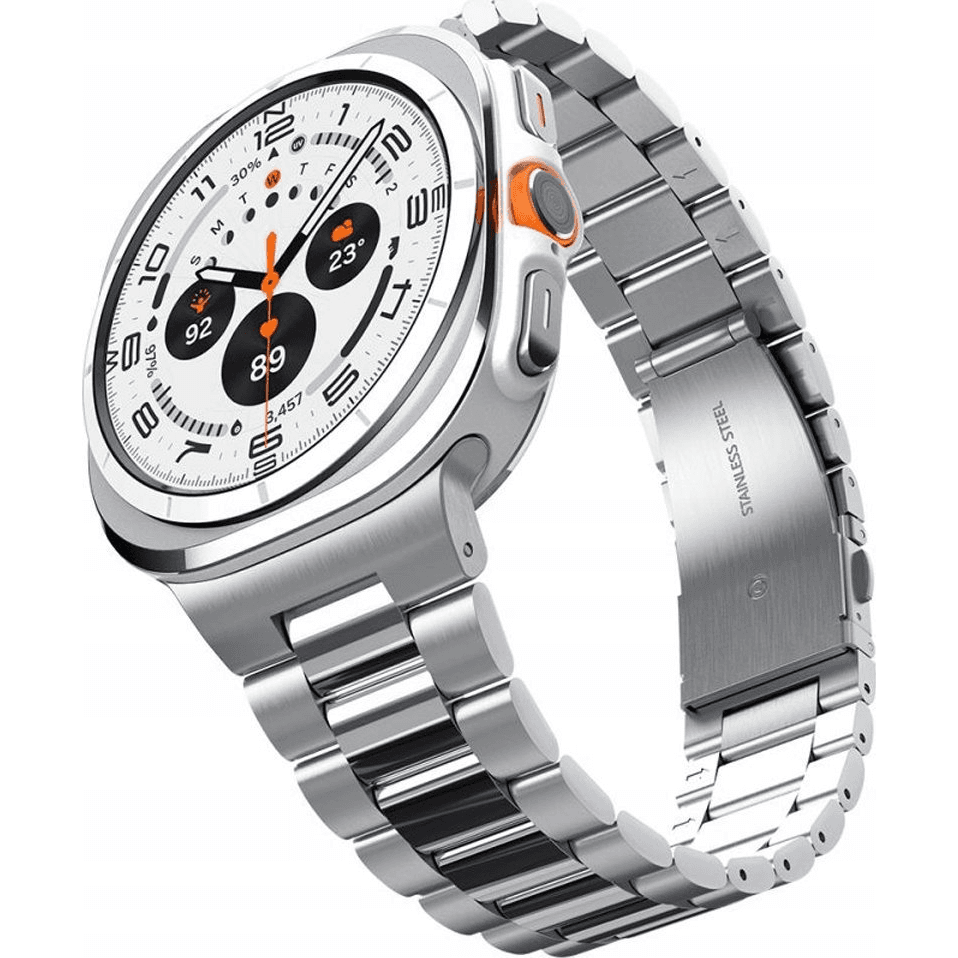 Oceľový náramok Spigen strieborný 20 mm pre Samsung Galaxy Watch Ultra 1/2