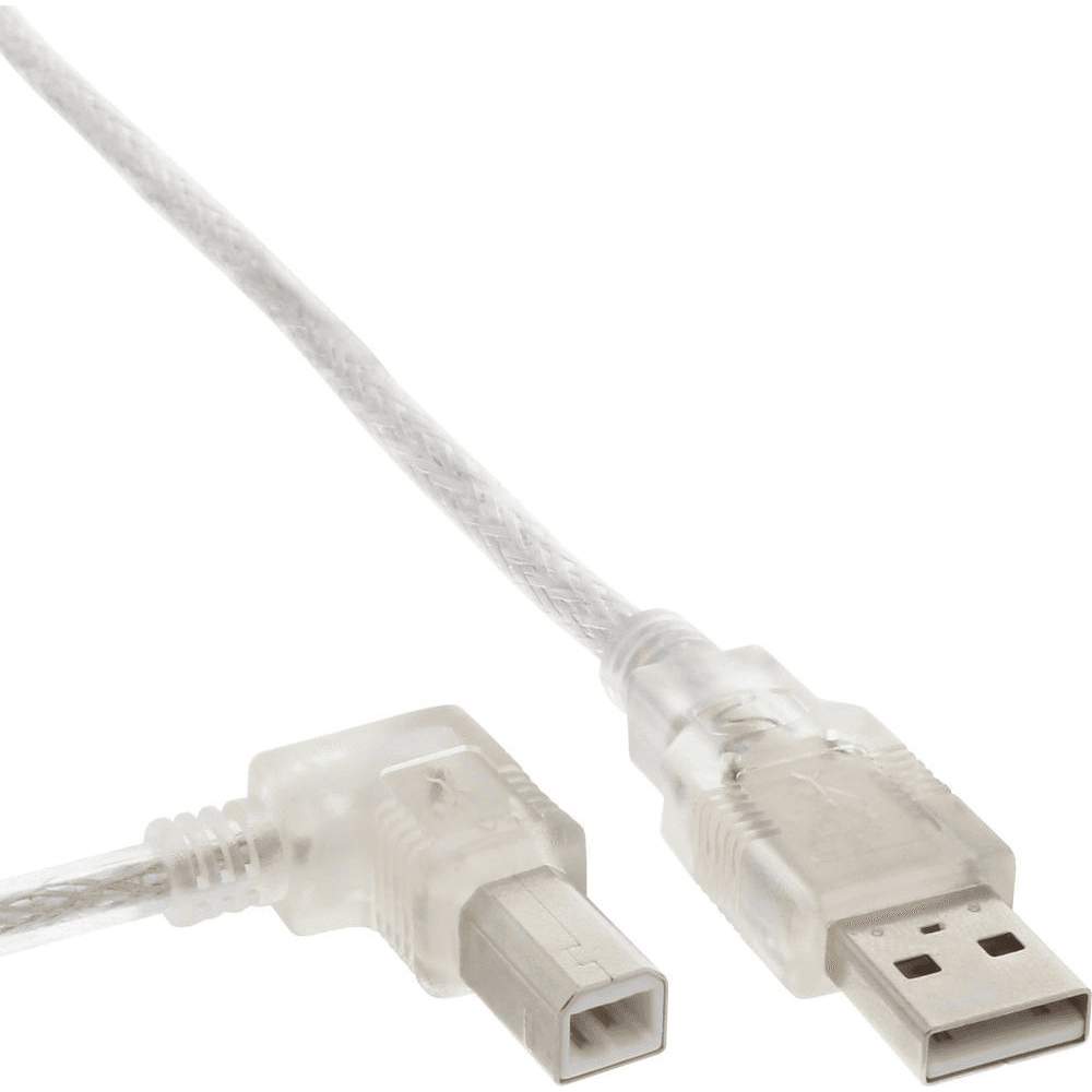 InLine 34521L USB kábel 3 m USB A USB B Priehľadná