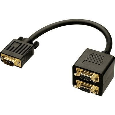 Lindy 41214 VGA kábel 0,18 m VGA (D-Sub) Čierna