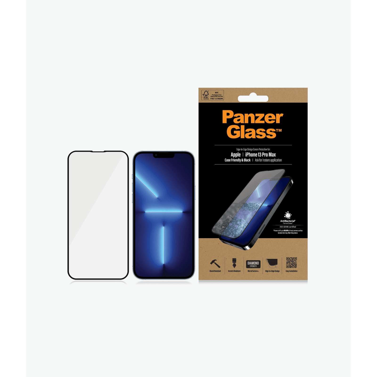 PanzerGlass PRO2746 chránič obrazovky a chrbta mobilného telefónu Číra ochranná fólia na displej Apple 1 kusov