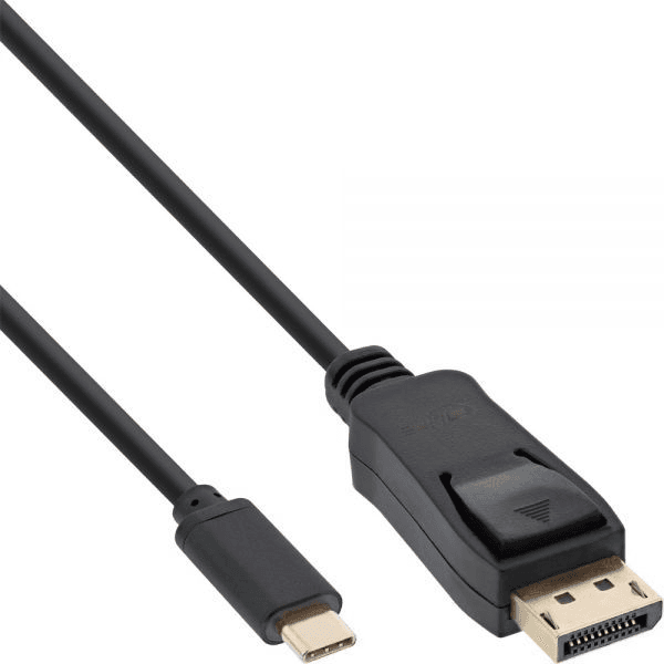 InLine 64123 adaptér na video kábel 3 m USB Typ-C DisplayPort Čierna