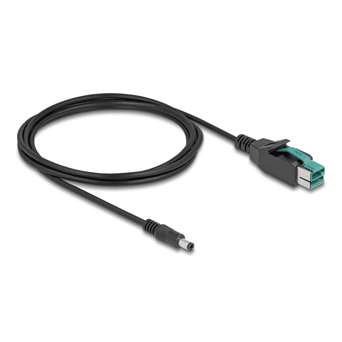 Kábel PoweredUSB (12V) na DC 5,5x2,5mm (samec-samec), 2m Delock 80496