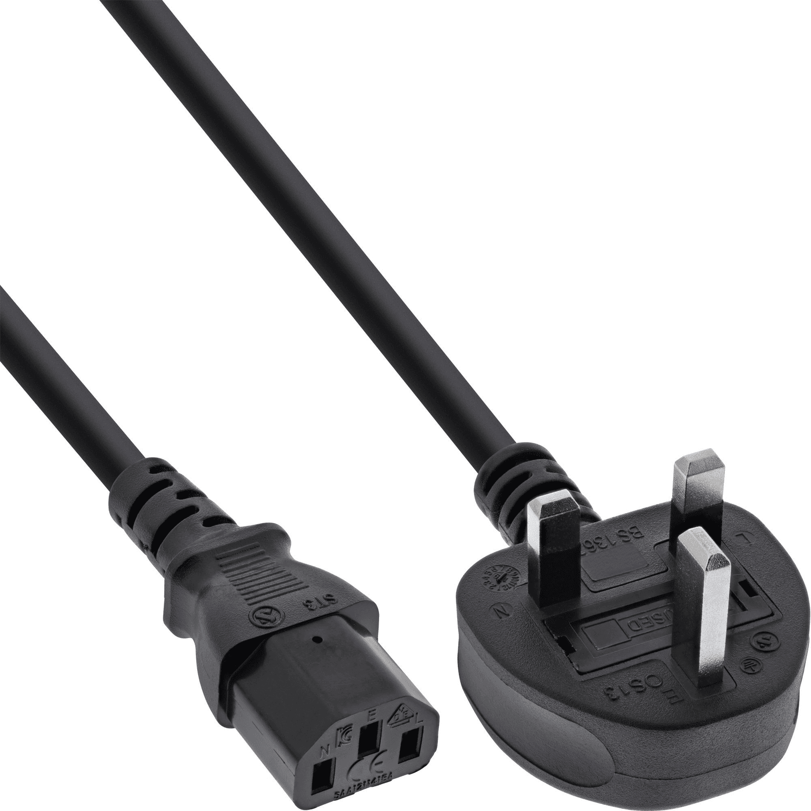 InLine 16657P napájací kábel Čierna 2 m IEC C13