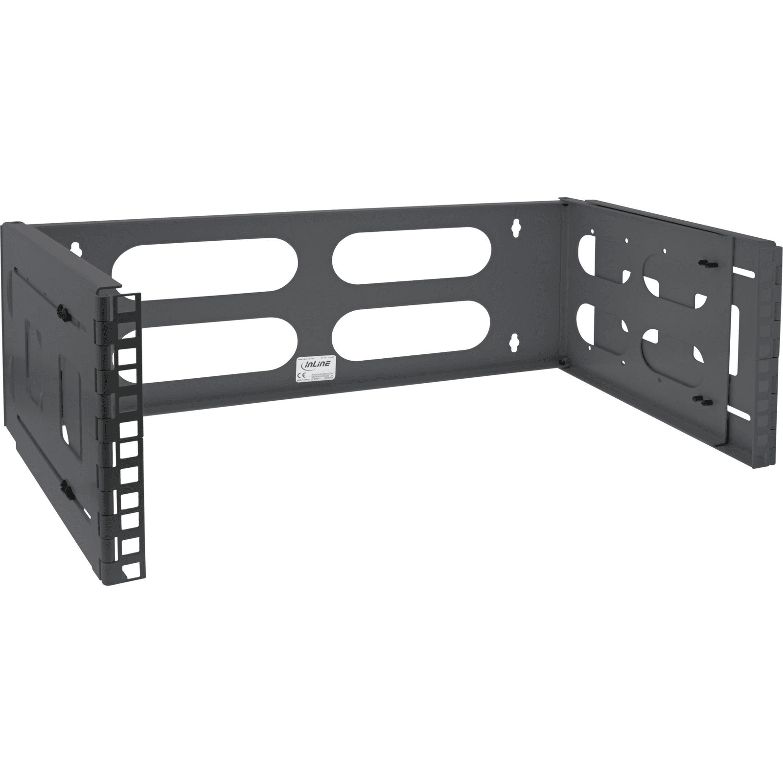 InLine 19104A rack 4U Nástenný regál Čierna