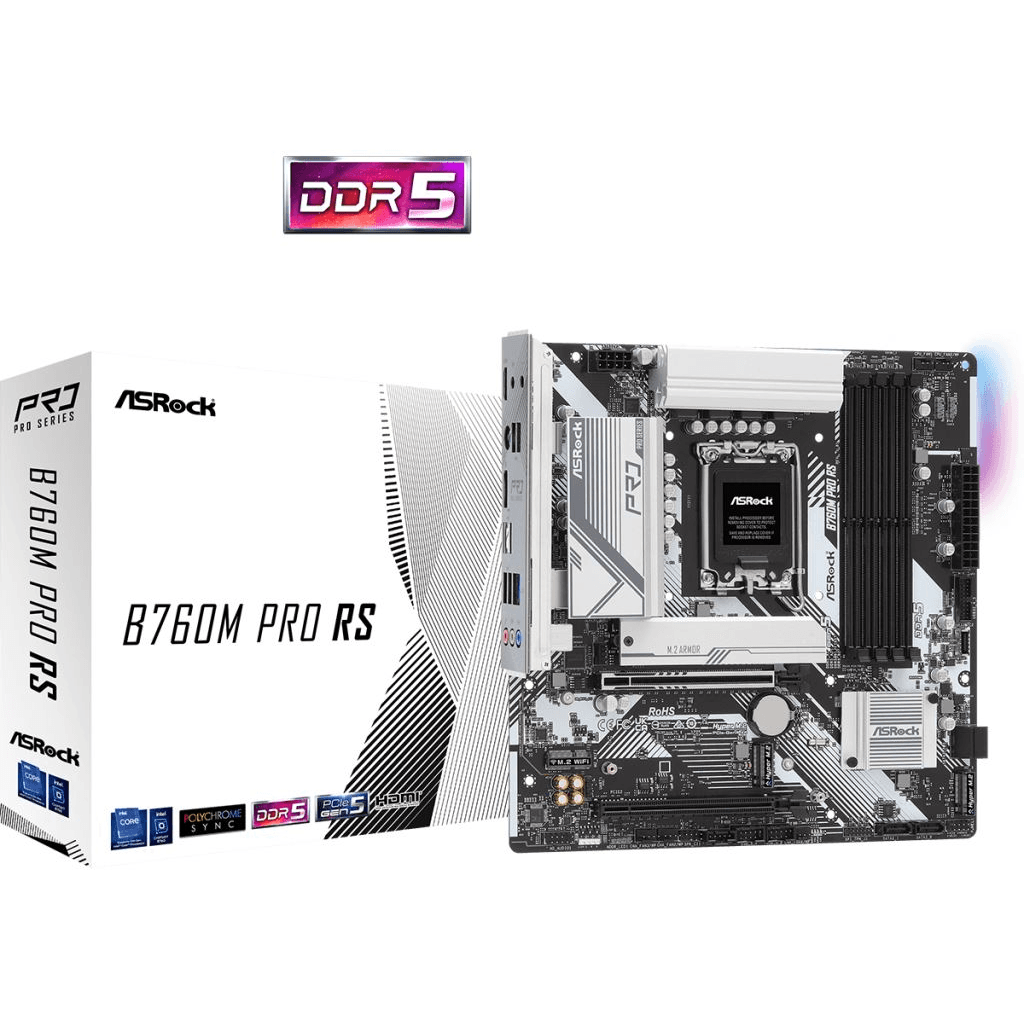Doska ASRock B760M PRO RS /B760/DDR5/SATA3/M.2/USB3.0 /PCIe5.0/s.1700/mATX