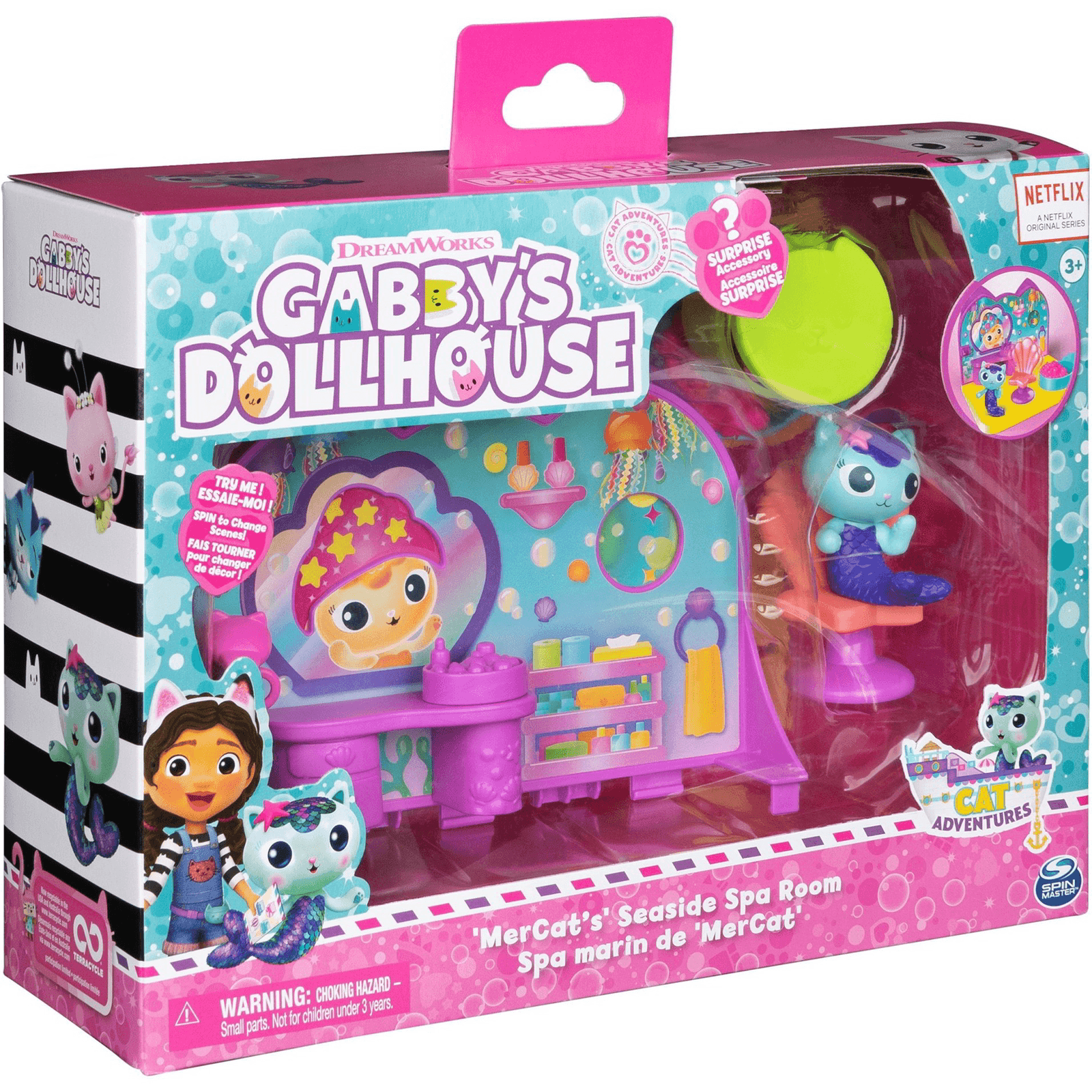 MAČACÍ DOMČEK GABI IZBA SPA FIGÚRKA + PRÍSLUŠENSTVO SADA GABBY'S DOLLHOUSE