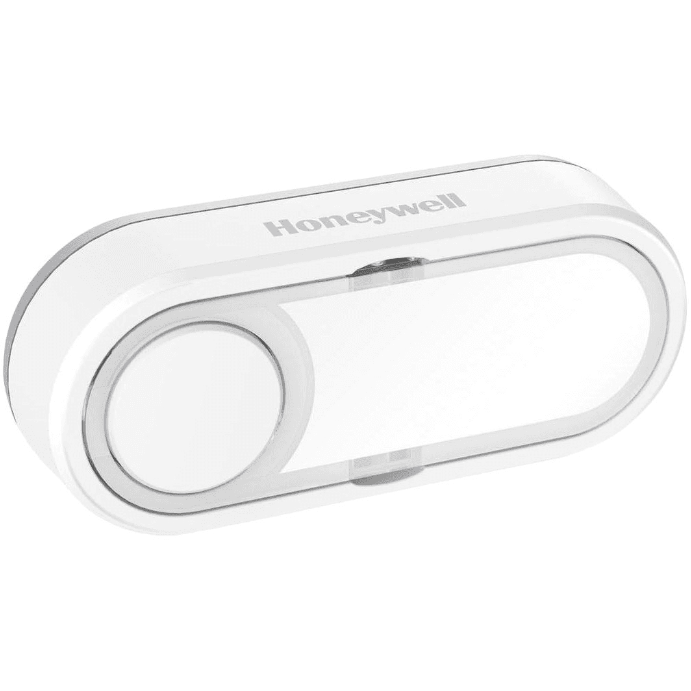 Bezdrôtový zvonček, biele tlačidlo zvončeka DCP511E Honeywell s dosahom 200