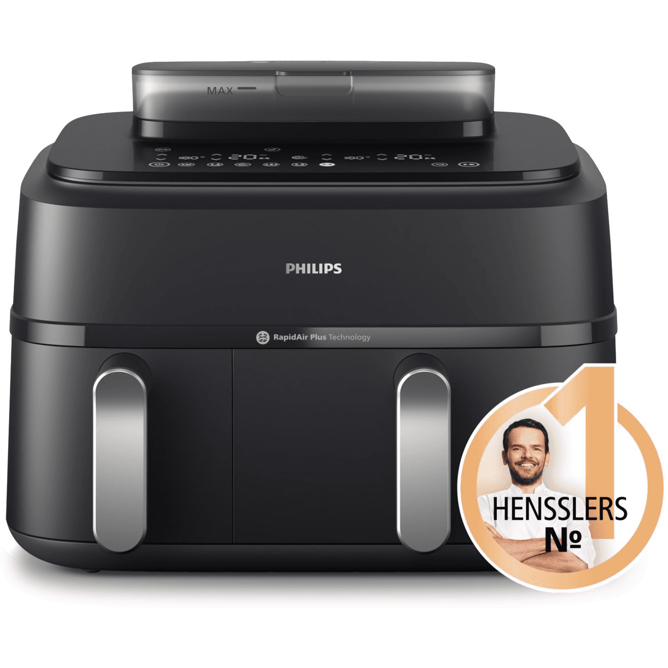 Philips 5000 series NA551/00 fritéza Dvojitý 9 L Samostatný 2750 W Teplovzdušná fritéza Strieborná