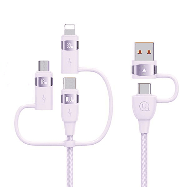 USAMS Kábel U85 2xUSB-C USB Micro-USB Lightning 6v1 2m 100W PD Rýchle