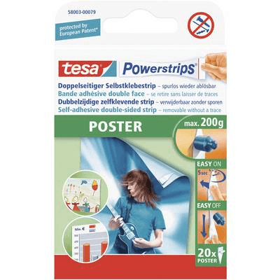 Tesa Powerstrips samolepiace montážne prúžky na obrazy a plagáty, nosnosť