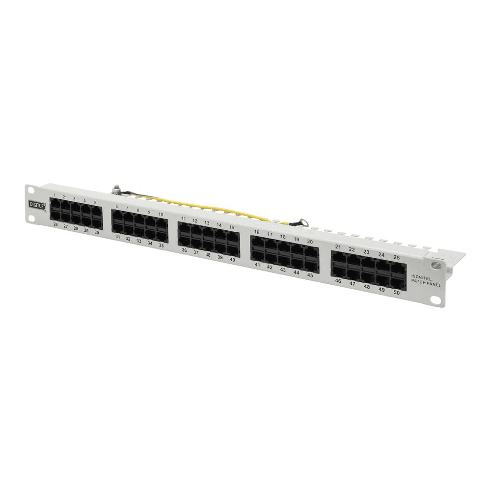 Patch panel ISDN 50xRJ45 telefónny UTP