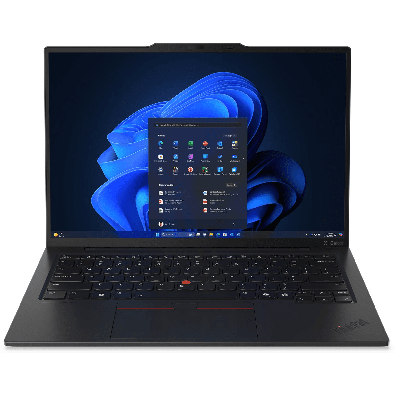 Lenovo ThinkPad X1 Carbon Gen 13 Aura Edition Intel Core Ultra 7 255U Laptop 35,6 cm (14") WUXGA 32 GB LPDDR5x-SDRAM 1 TB SSD Wi-Fi 6E (802.11ax) Windows 11 Pro Anglický Čierna
