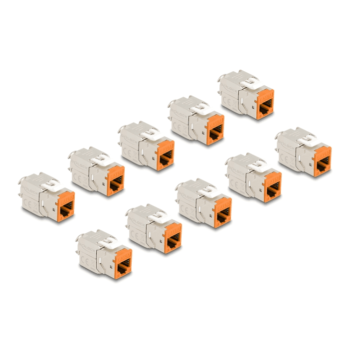 Keystone RJ45 zásuvka pre LSA Cat.6A, sada 10 kusov Delock 88117