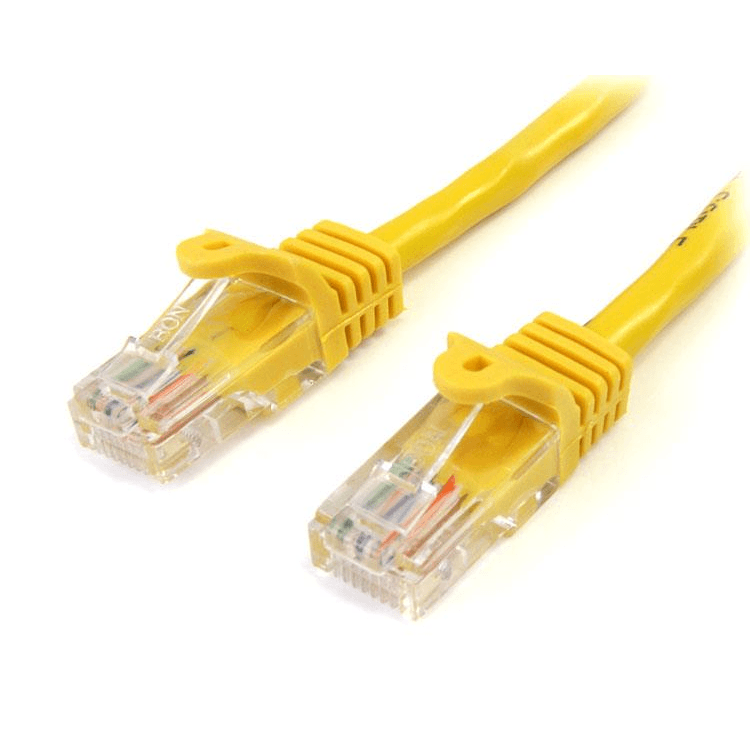 StarTech.com 45PAT1MYL sieťový kábel Žltá 1 m Cat5e U/UTP (UTP)