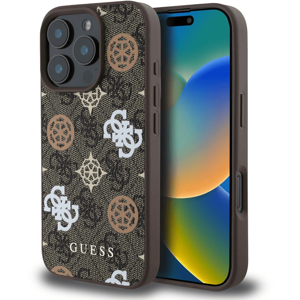 Zadný Kryt Guess pre Apple iPhone 16 Pro hnedý